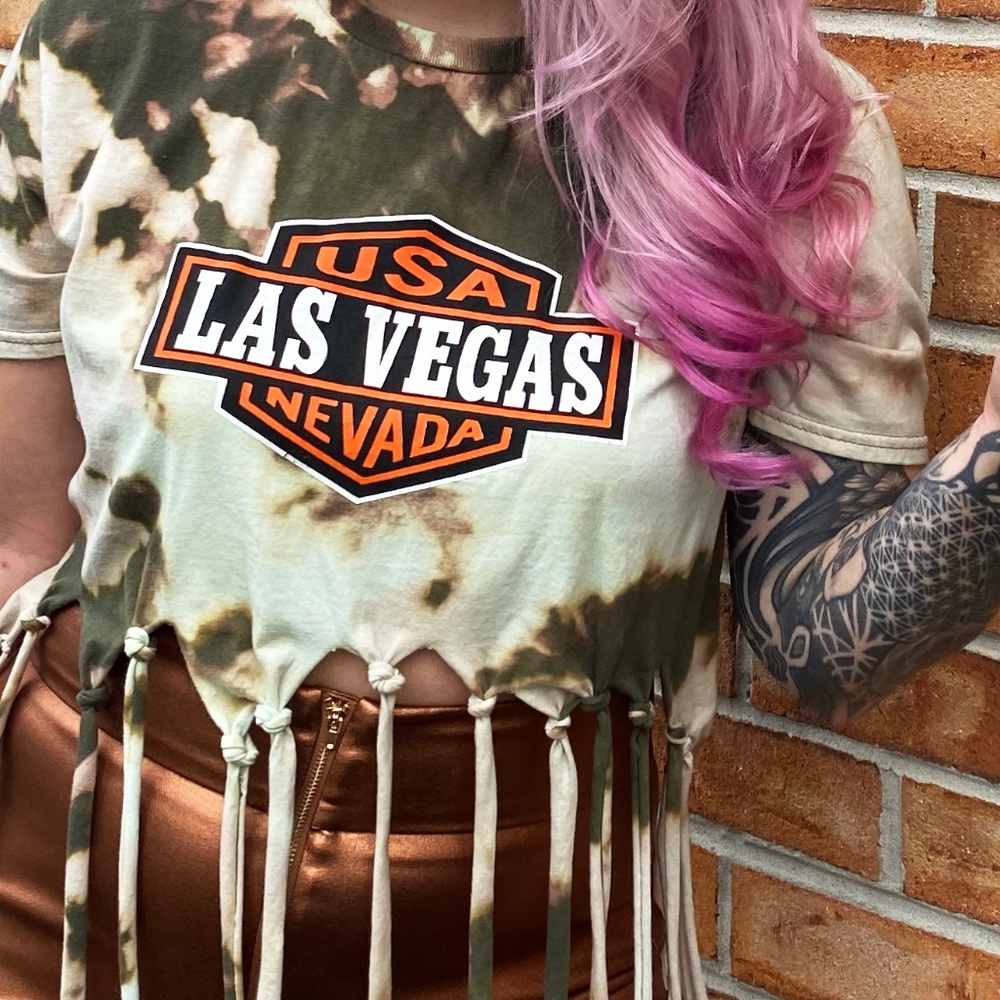 Custom Bleach Dyed Fringe "Vegas" Harley T